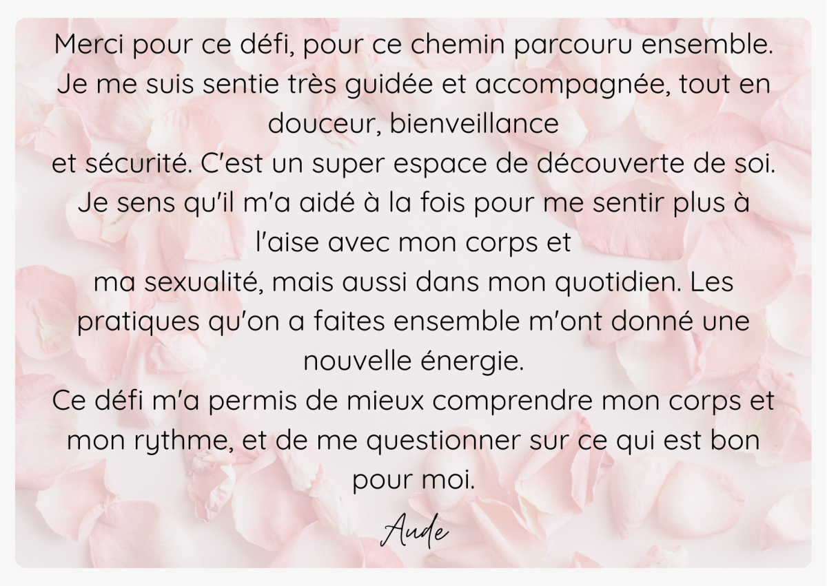 Témoignage sexualité sacrée, libido, plaisr, Marie-Pierre Ferland Auray